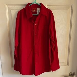 NWOT Boys SZ M 10/12 ANGRY BIRDS Red Button Down Shirt
